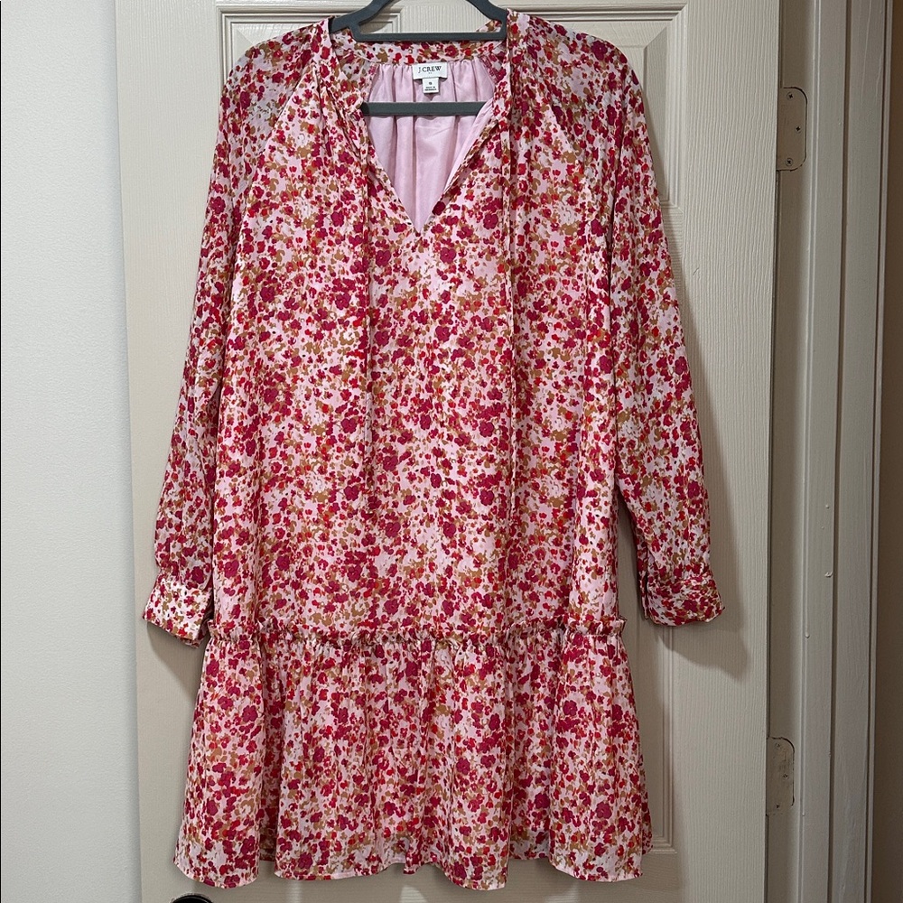Floral Pink Long Sleeve Dress